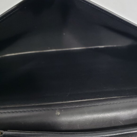 REVE  Black Leather Attache Laptop Messenger Bag - Picture 10 of 10